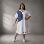 Funky Diva · Tunika · 10020 · Colorblock · Blau/Weiss