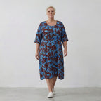 AKH 6564 Dress, Maroon Blue