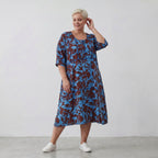 AKH 6564 Dress, Maroon Blue