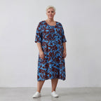 AKH 6564 Dress, Maroon Blue
