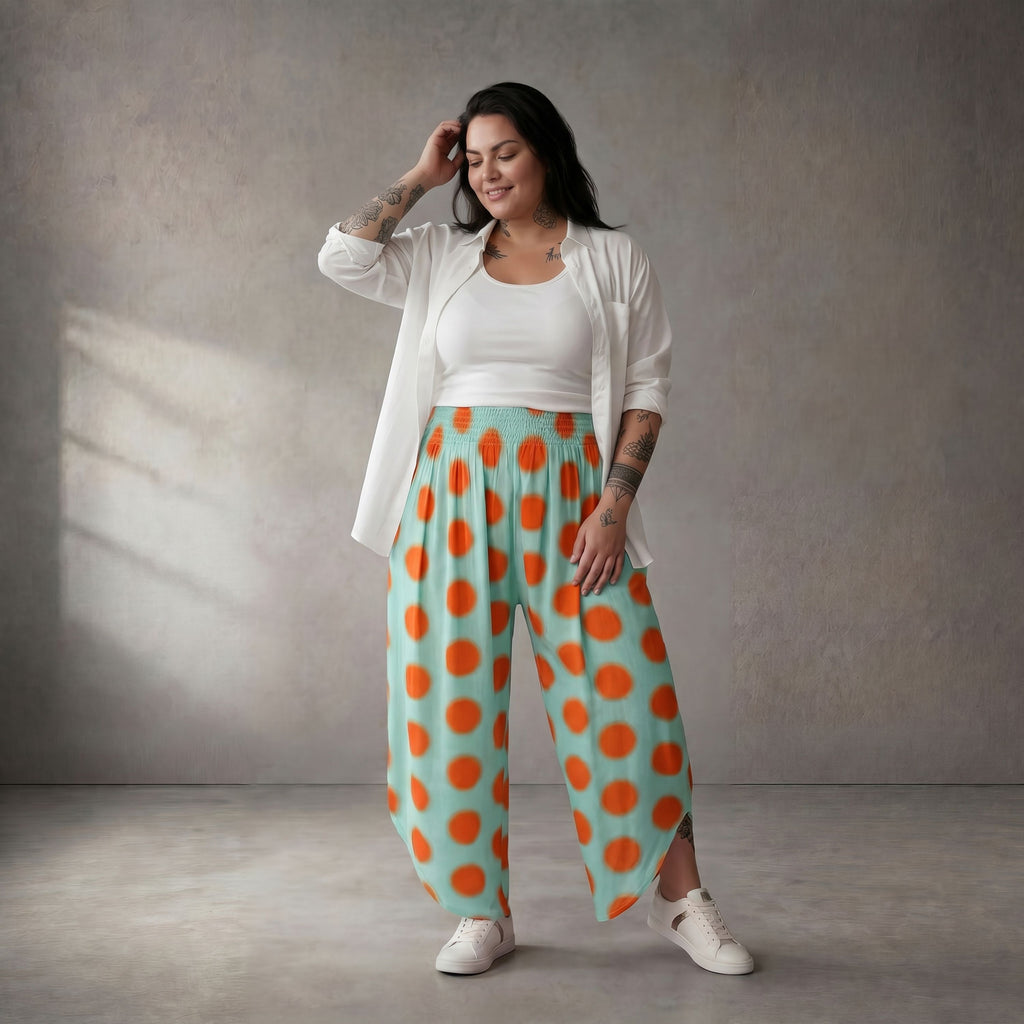 Funky Diva Hose 26002, Mint-Orange