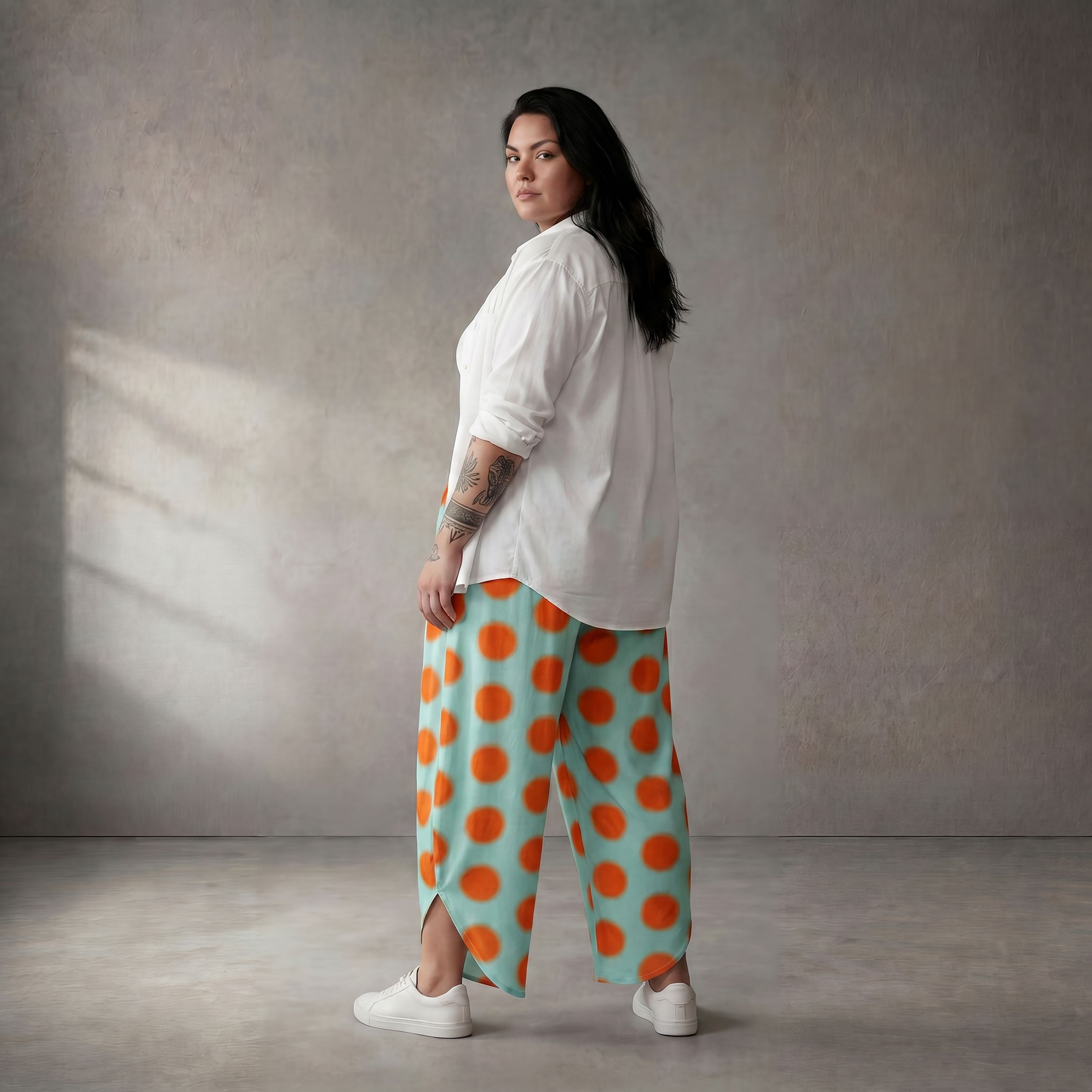 Funky Diva Hose 26002, Mint-Orange