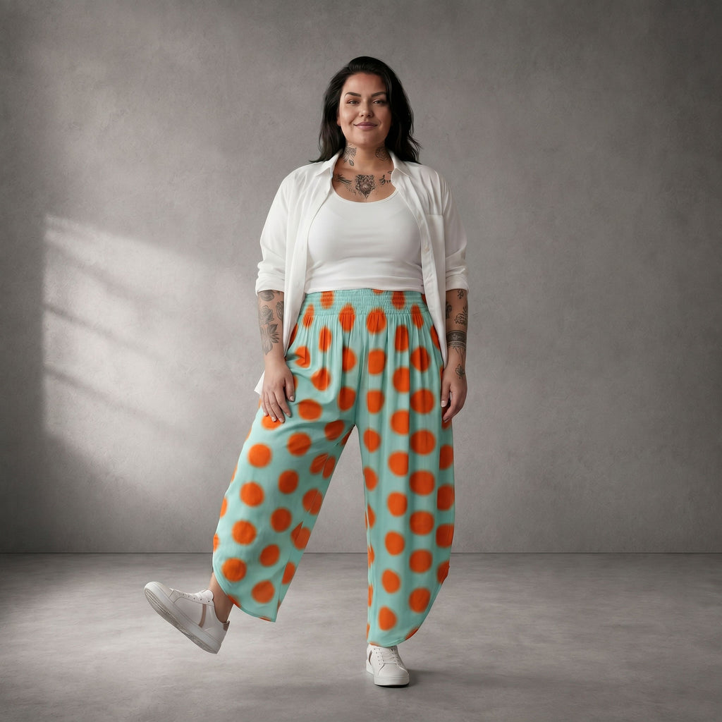 Funky Diva Hose 26002, Mint-Orange