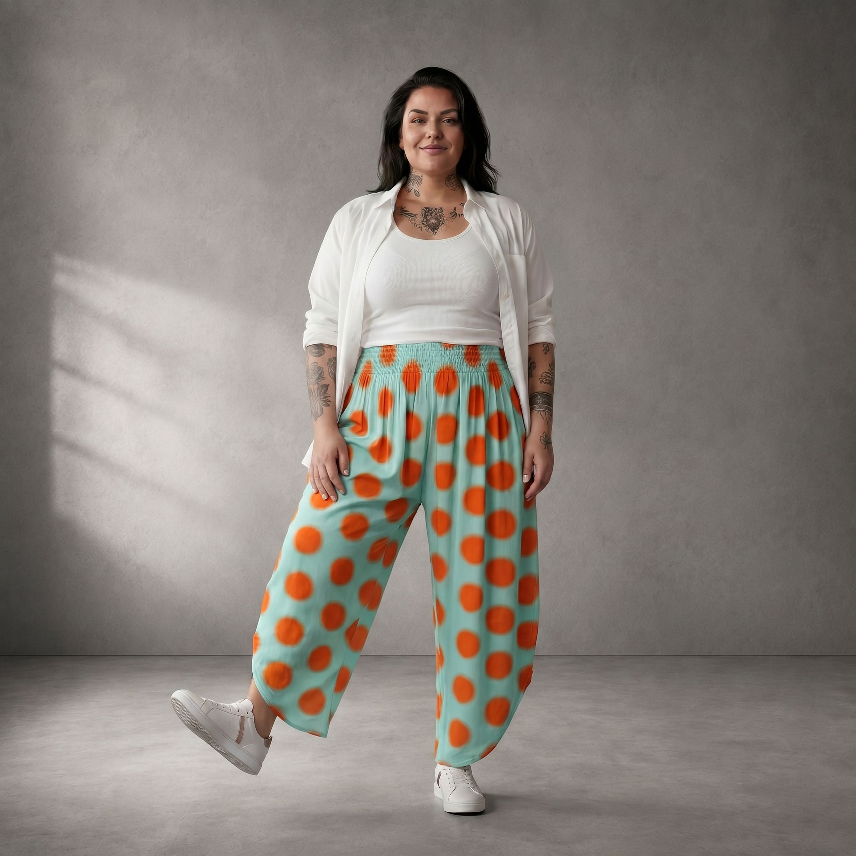 Funky Diva Hose 26002, Mint-Orange