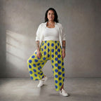Funky Diva Hose 26002, Gelb-Royalblau