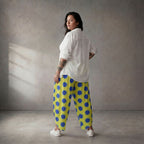 Funky Diva Hose 26002, Gelb-Royalblau