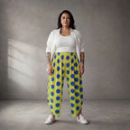 Funky Diva Hose 26002, Gelb-Royalblau