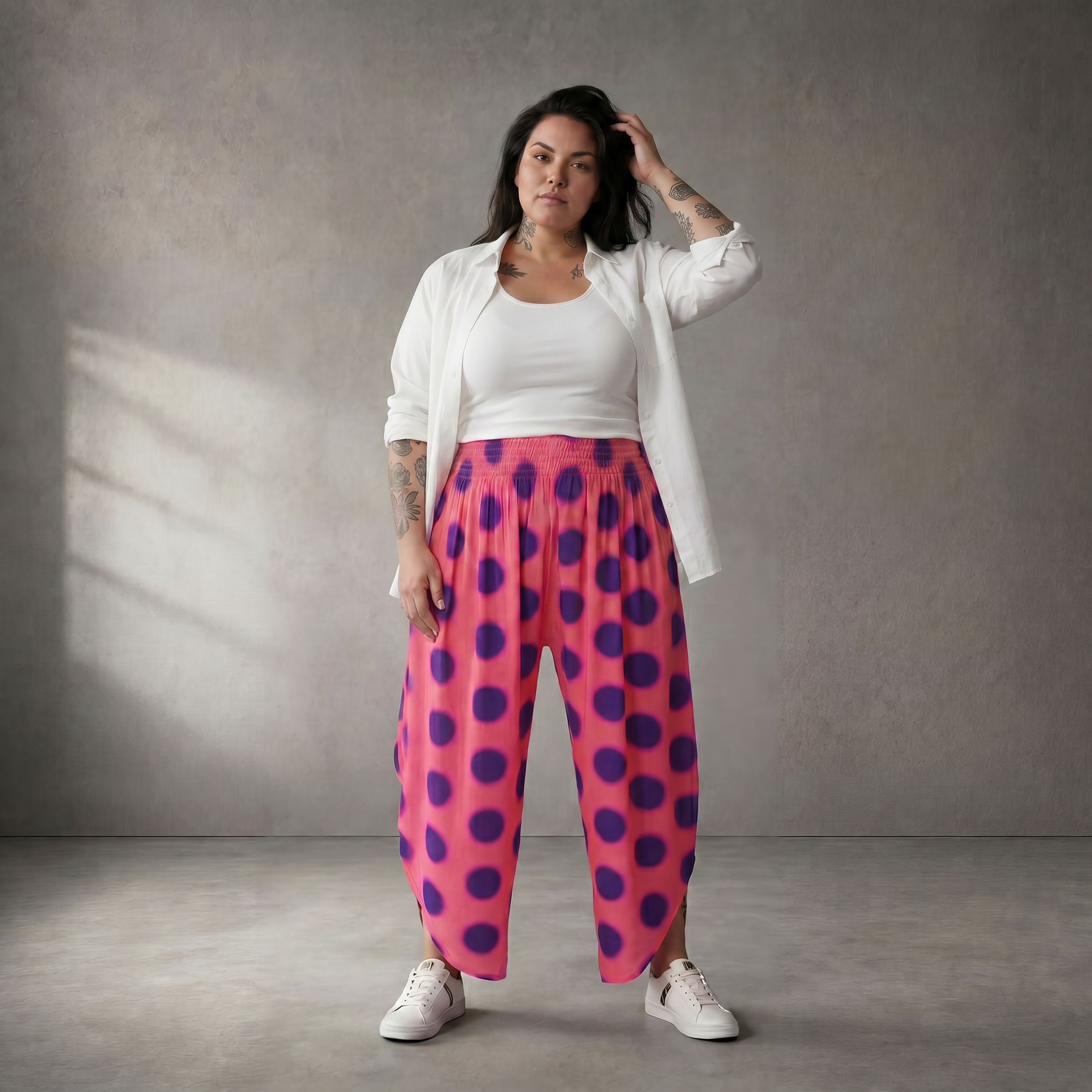 Funky Diva Hose 26002, Fuchsia-Violett