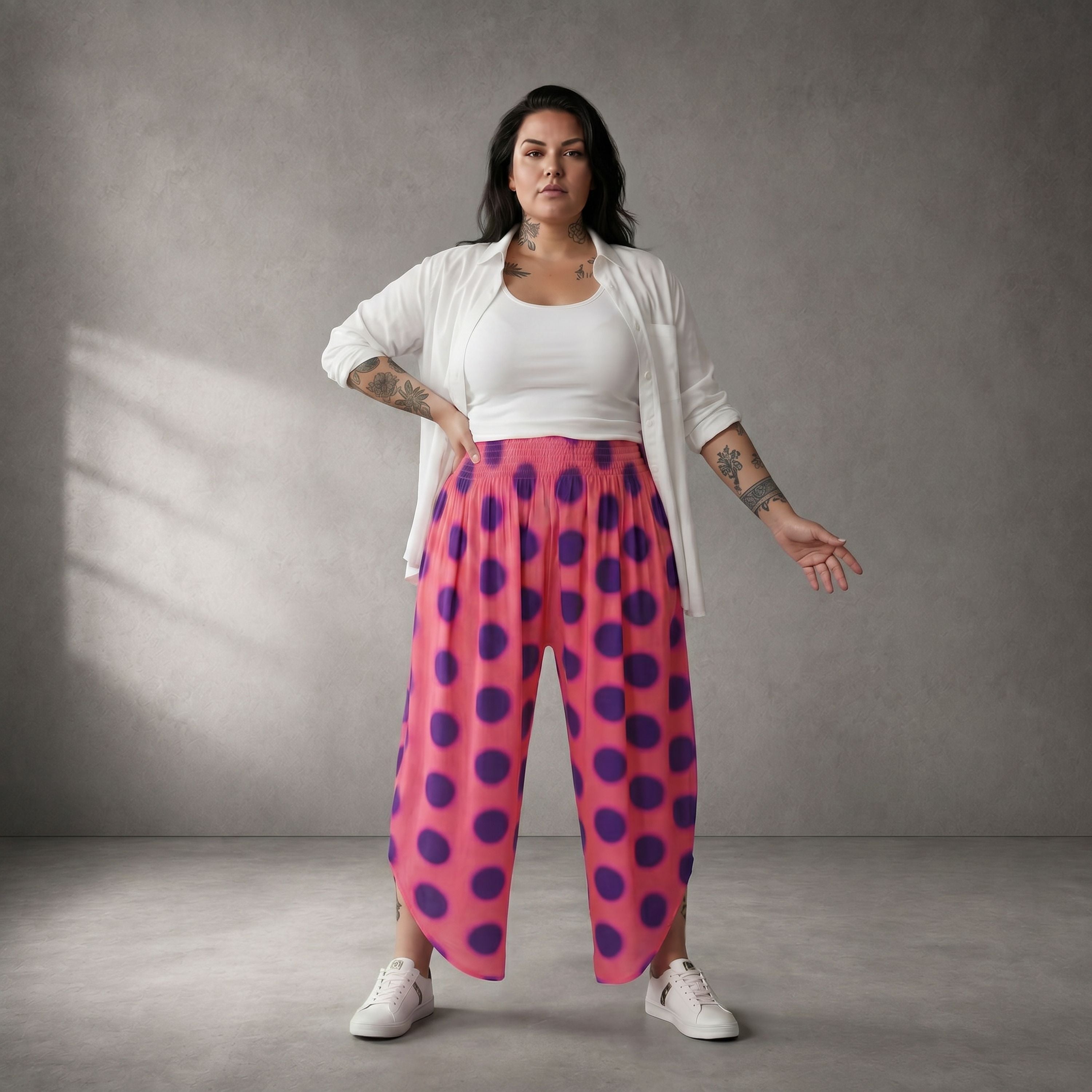 Funky Diva Hose 26002, Fuchsia-Violett