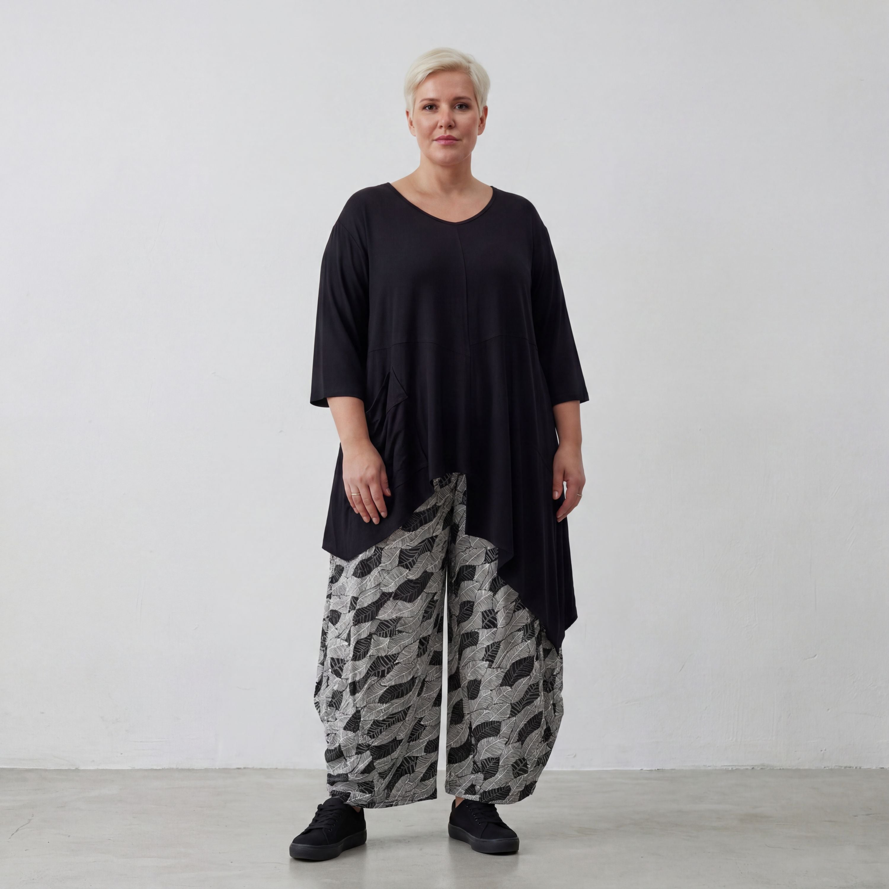 AKH Fashion Hose 8069 Isha, Schwarz/Weiß