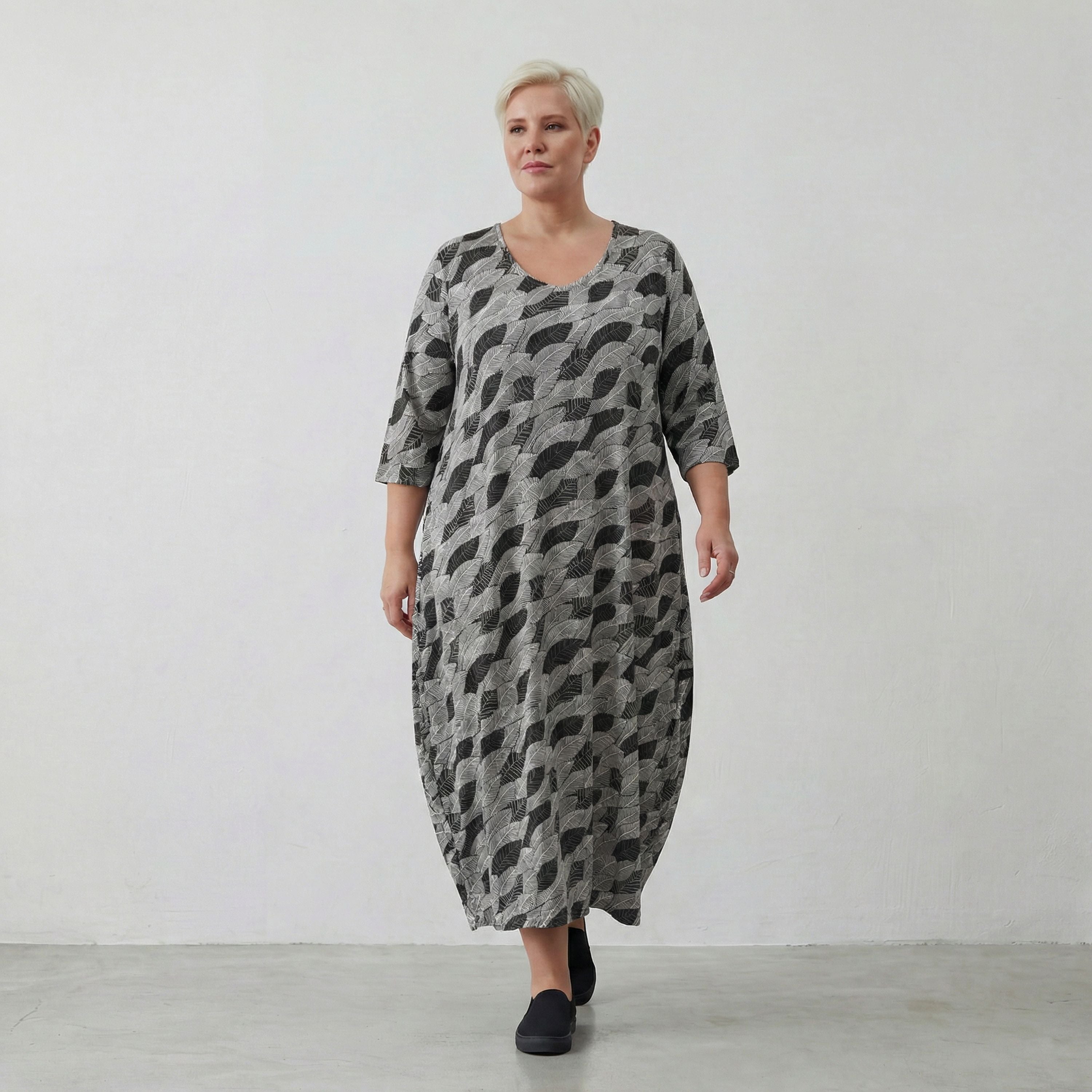 AKH Fashion Kleid 1926 Isha, Schwarz/Weiß