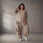 Funky Diva · Jumpsuit · ART.251719 · Abstrakt · Beige