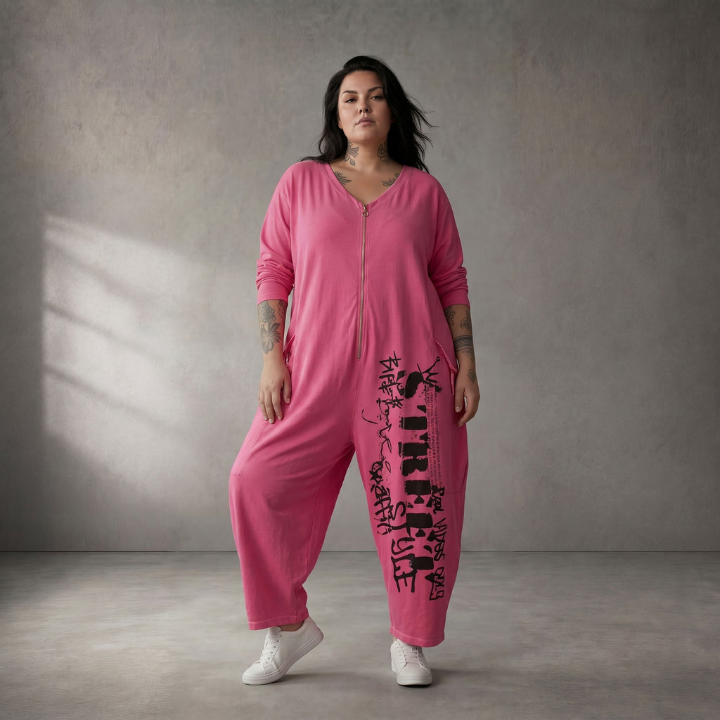 Funky Diva · Jumpsuit · ART.251719 · Abstrakt · Rosa