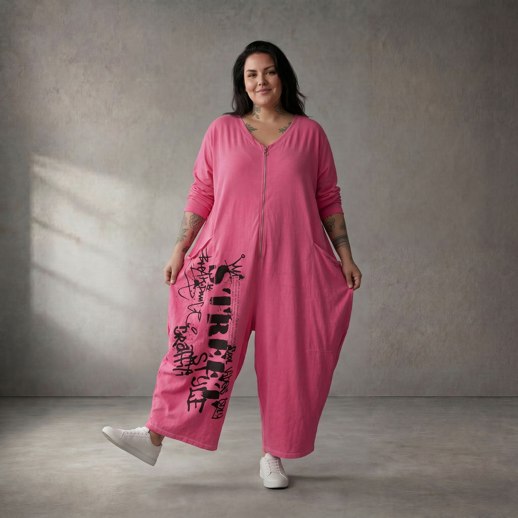 Funky Diva · Jumpsuit · ART.251719 · Abstrakt · Rosa