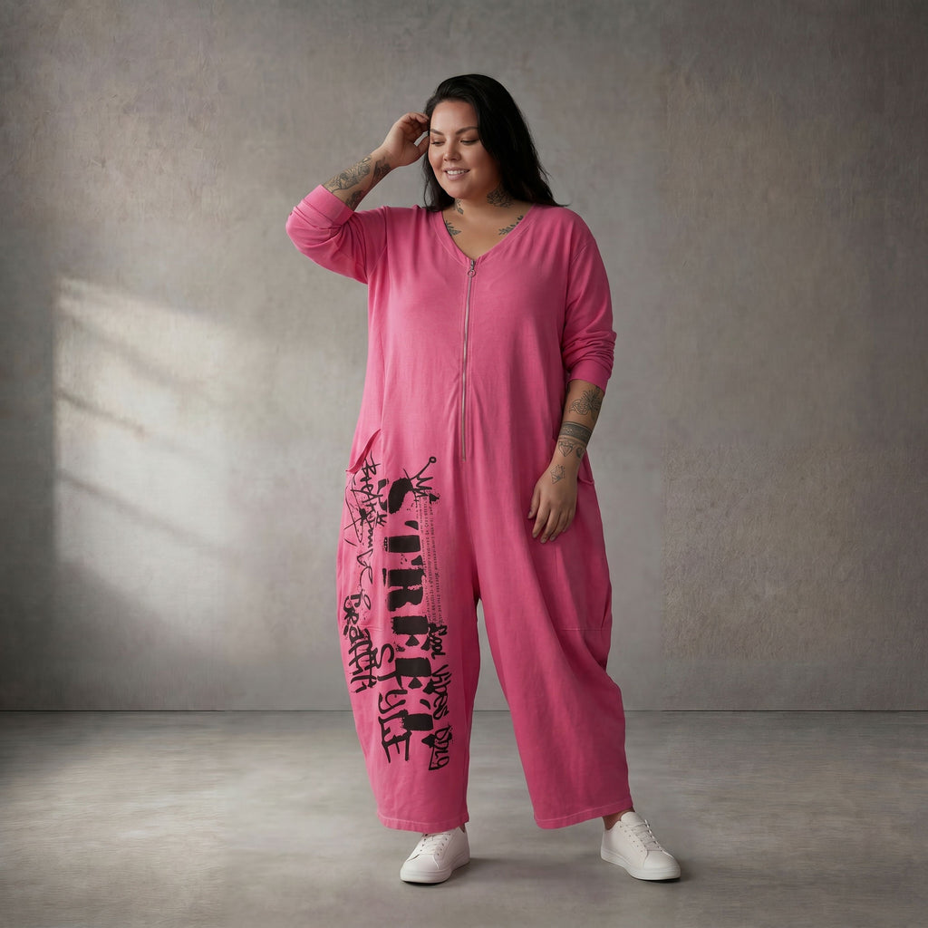 Funky Diva · Jumpsuit · ART.251719 · Abstrakt · Rosa