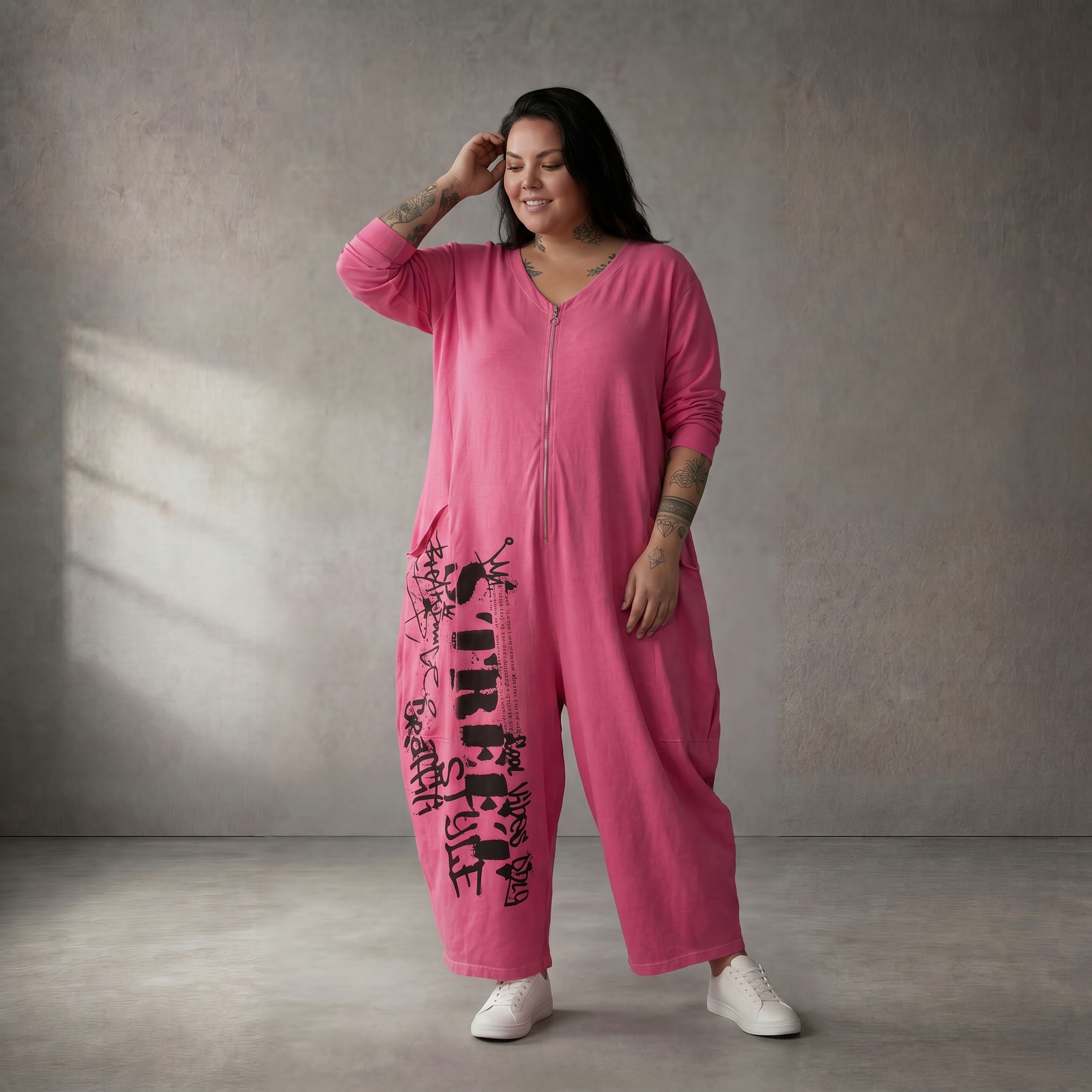 Funky Diva · Jumpsuit · ART.251719 · Abstrakt · Rosa