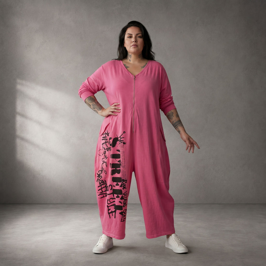 Funky Diva · Jumpsuit · ART.251719 · Abstrakt · Rosa