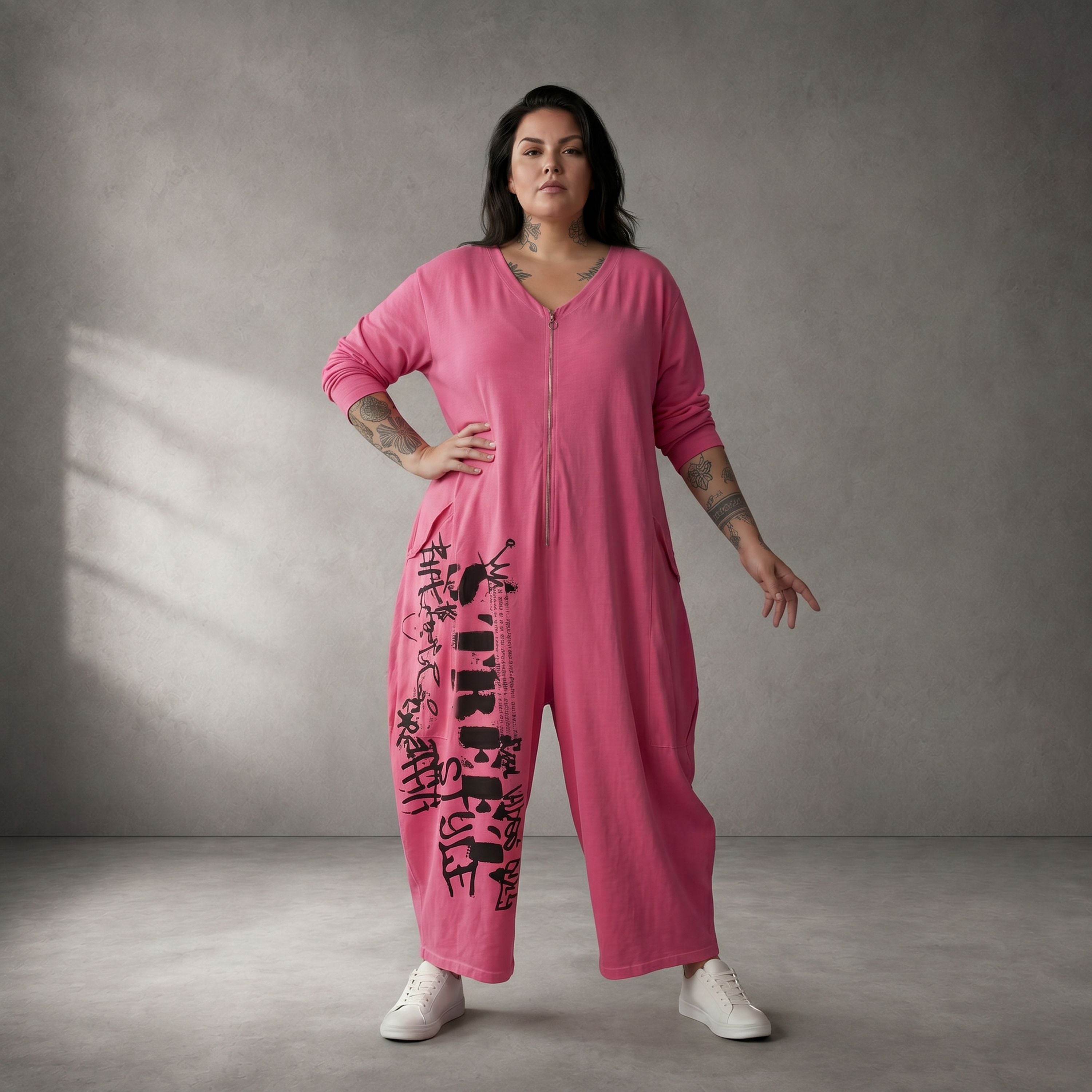 Funky Diva · Jumpsuit · ART.251719 · Abstrakt · Rosa
