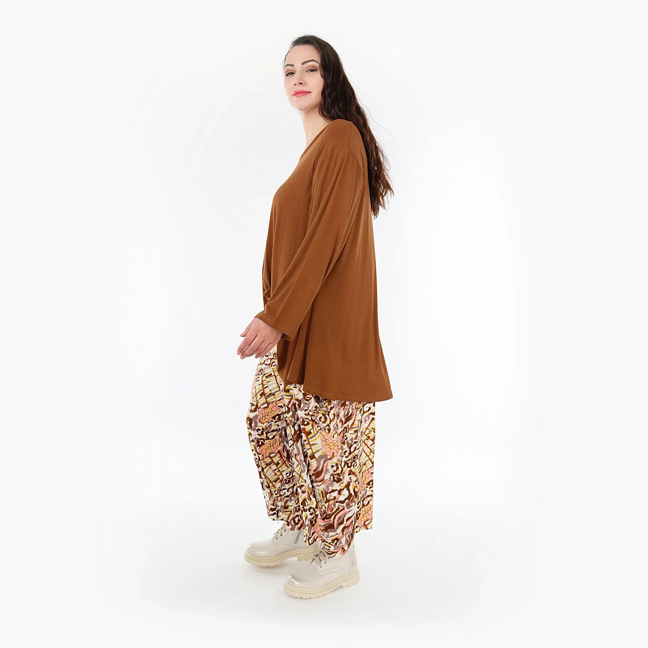AKH Fashion Hose 8069 Sakia, Cognac/Rose/Weiß