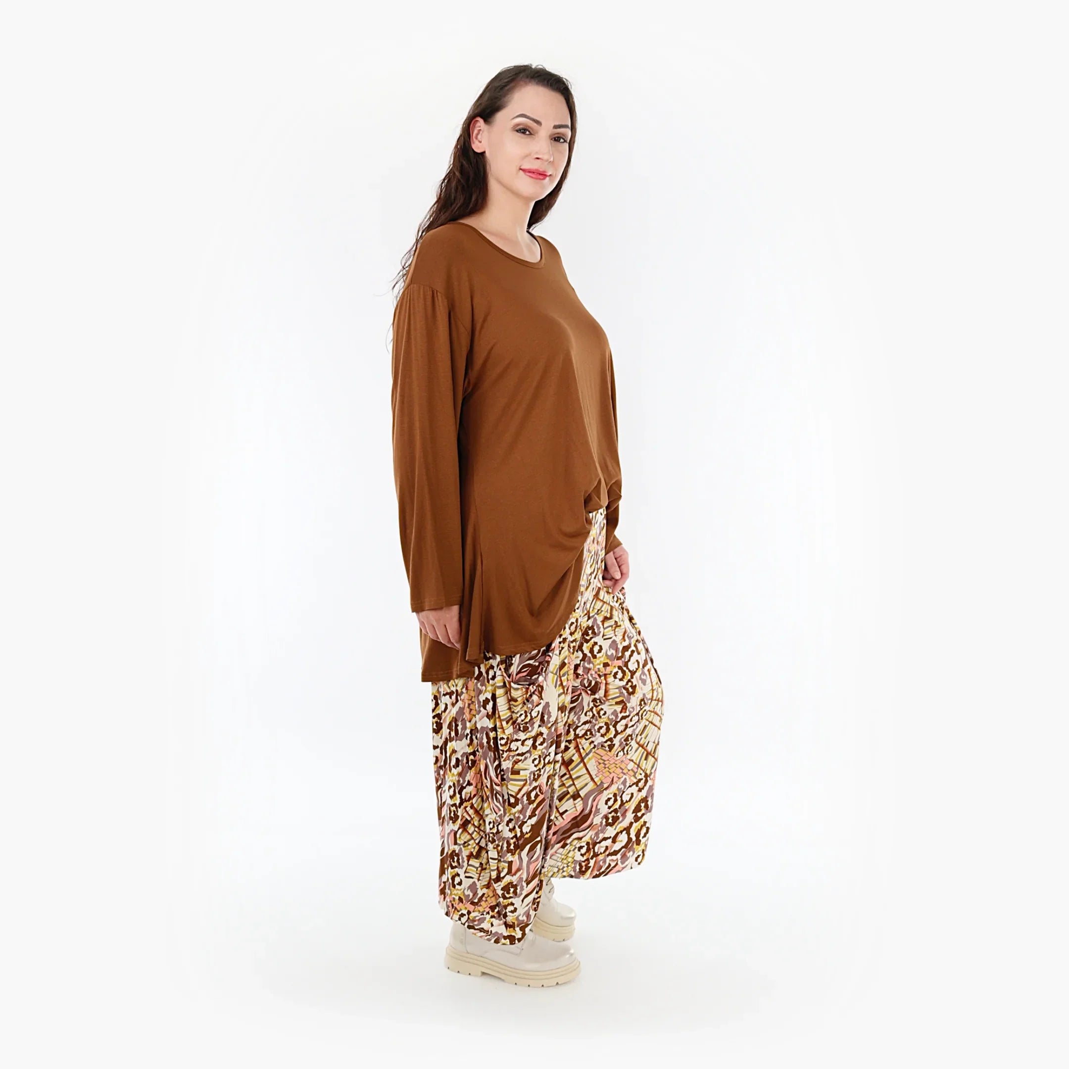 AKH Fashion Hose 8069 Sakia, Cognac/Rose/Weiß