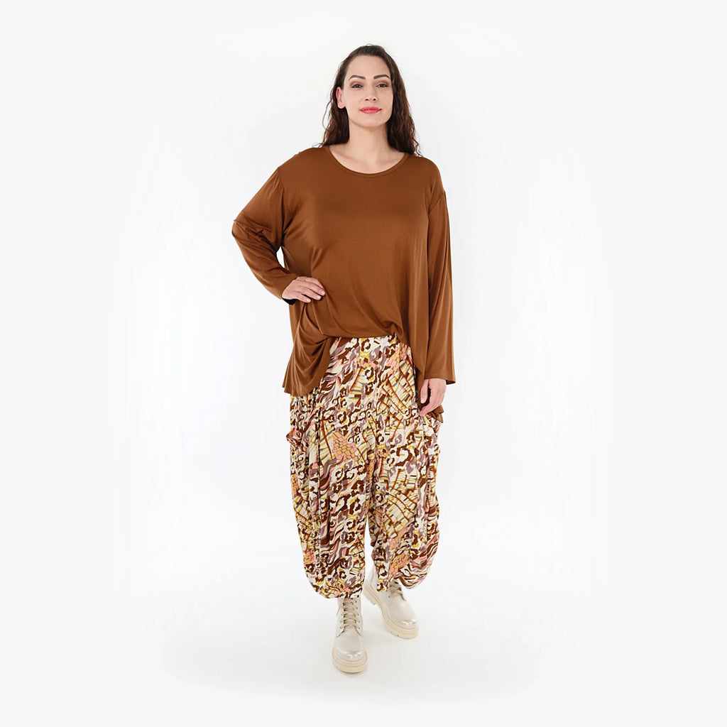 AKH Fashion Hose 8069 Sakia, Cognac/Rose/Weiß