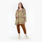 AKH Fashion Shirt 593 Sakia, Olive/Cognac/Weiß