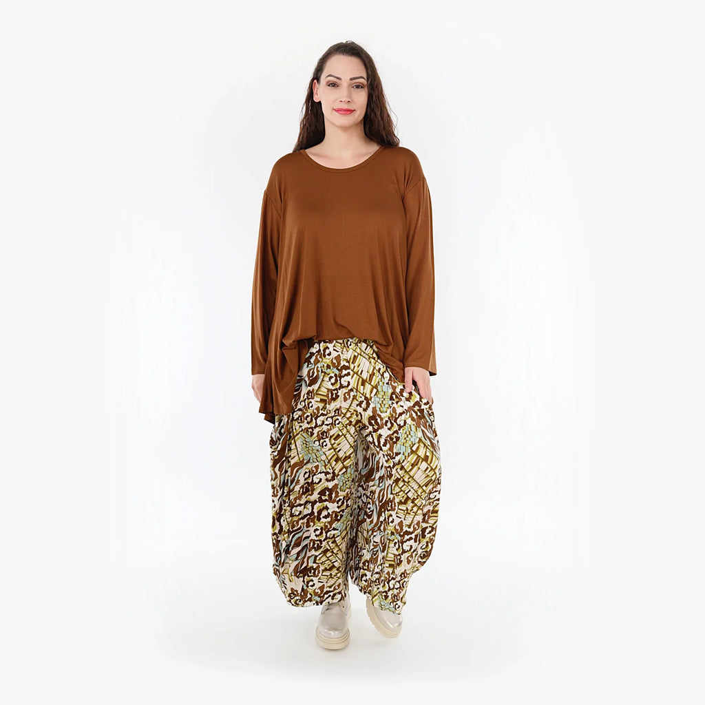 AKH Fashion Hose 8069 Sakia, Olive/Cognac/Weiß