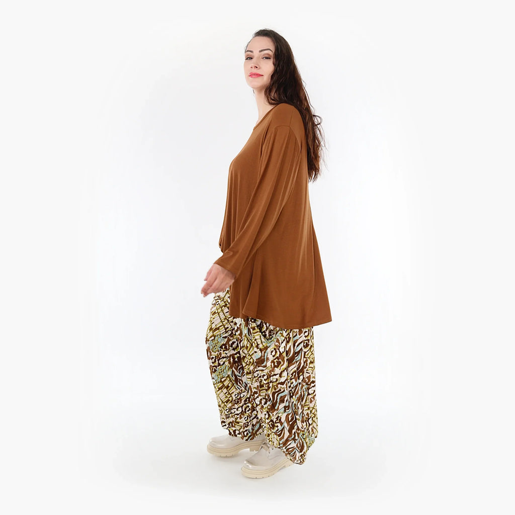 AKH Fashion Hose 8069 Sakia, Olive/Cognac/Weiß