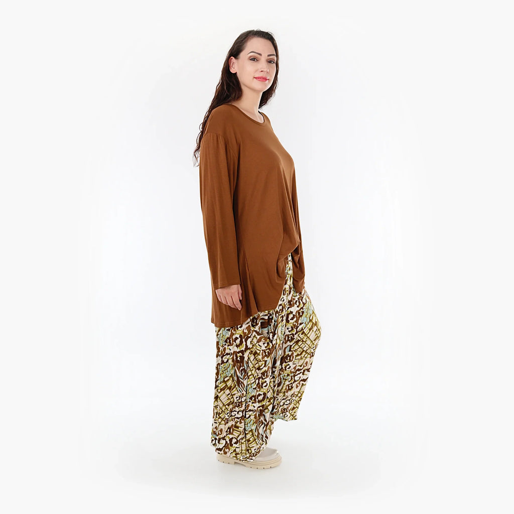 AKH Fashion Hose 8069 Sakia, Olive/Cognac/Weiß