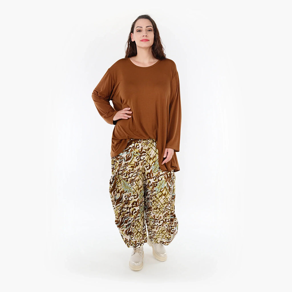 AKH Fashion Hose 8069 Sakia, Olive/Cognac/Weiß