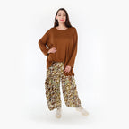 AKH Fashion Hose 8069 Sakia, Olive/Cognac/Weiß