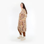 AKH Fashion Kleid 6698 Sakia, Cognac/Rose/Weiß