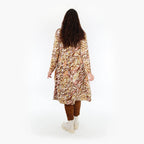 AKH Fashion Kleid 6698 Sakia, Cognac/Rose/Weiß