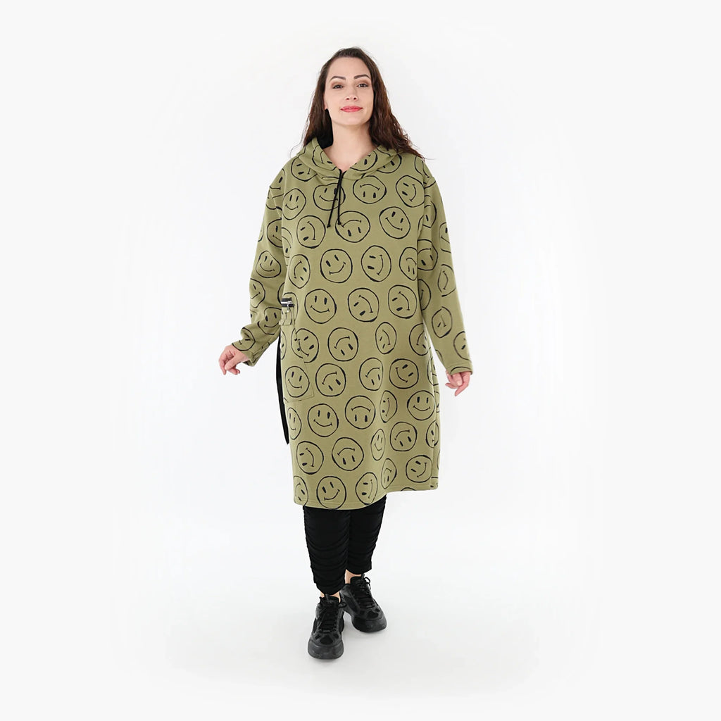 AKH Fashion Shirt 6989 Smily, Olive/Schwarz