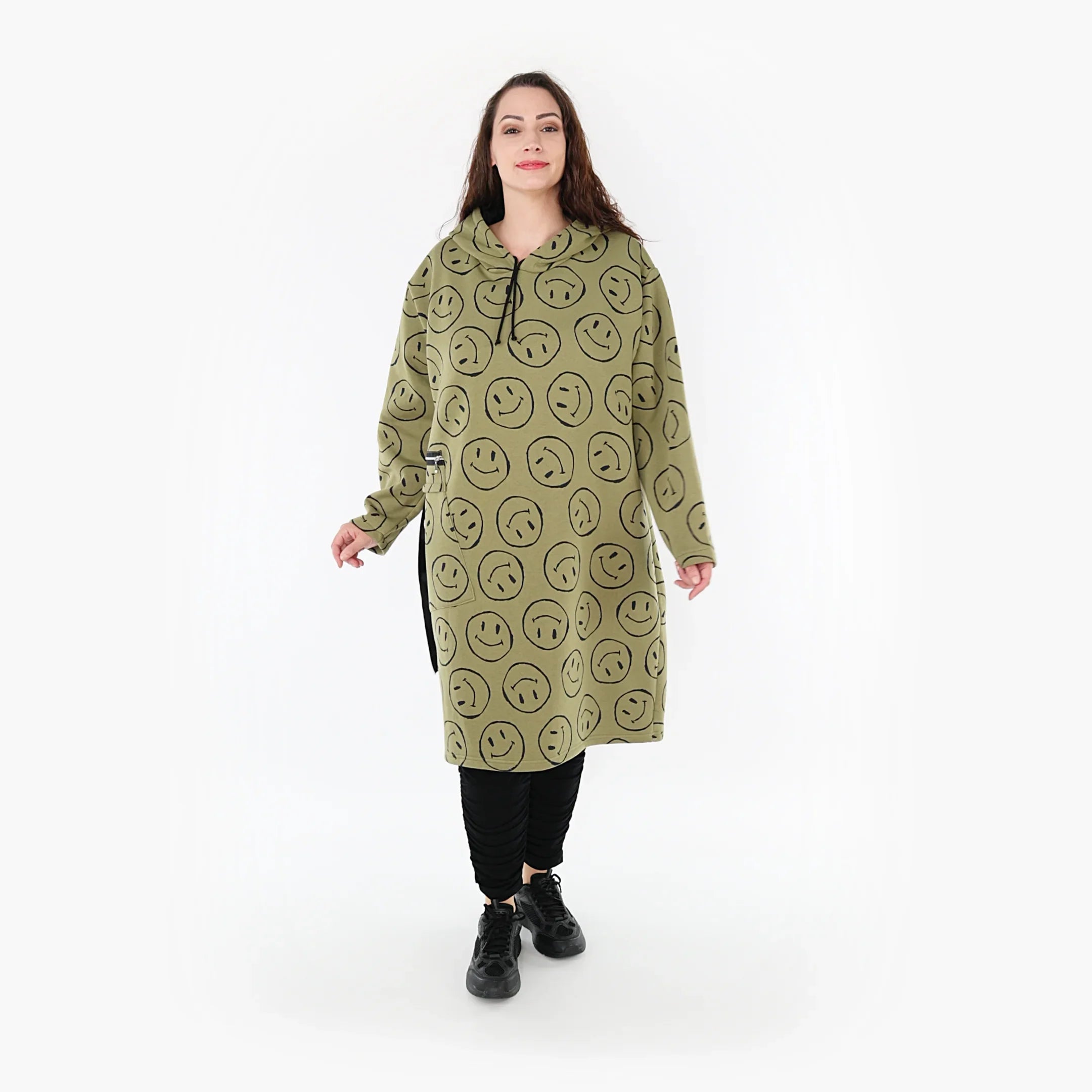 AKH Fashion Shirt 6989 Smily, Olive/Schwarz