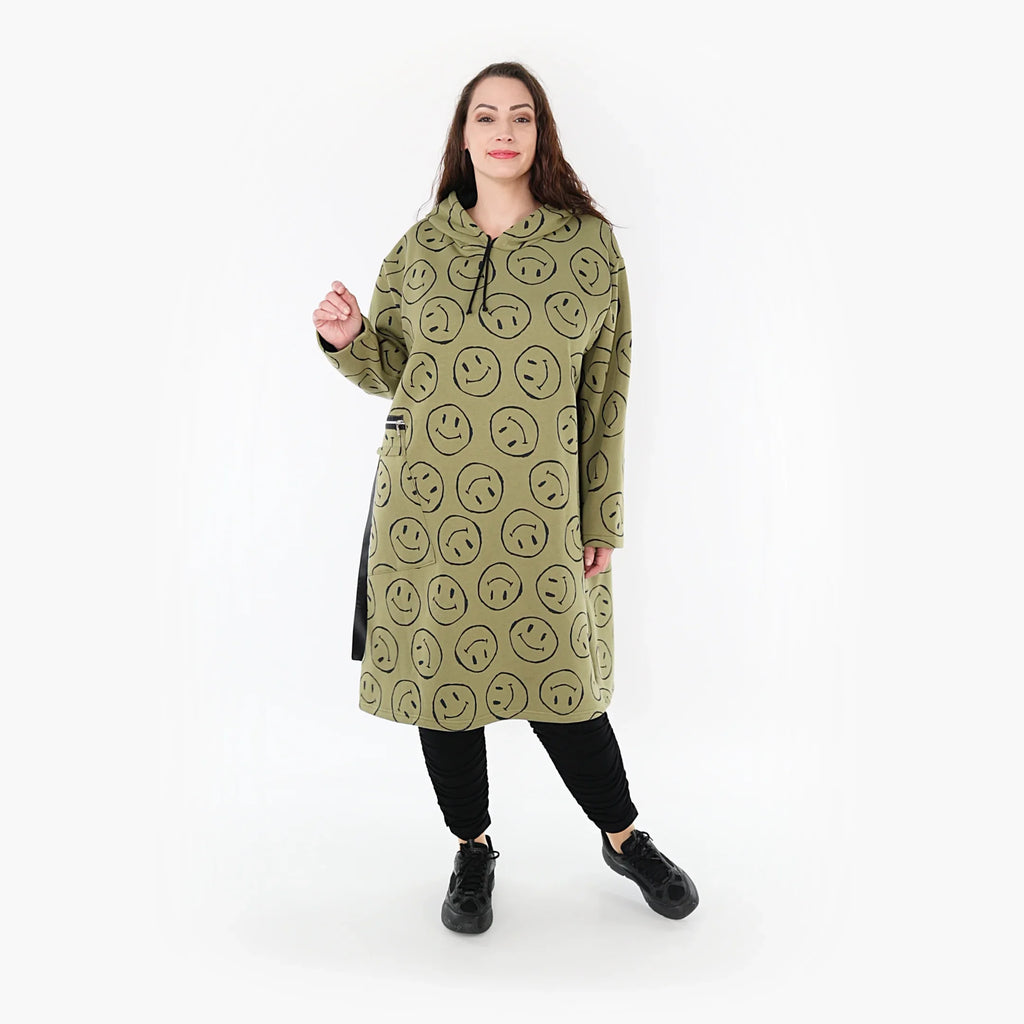 AKH Fashion Shirt 6989 Smily, Olive/Schwarz