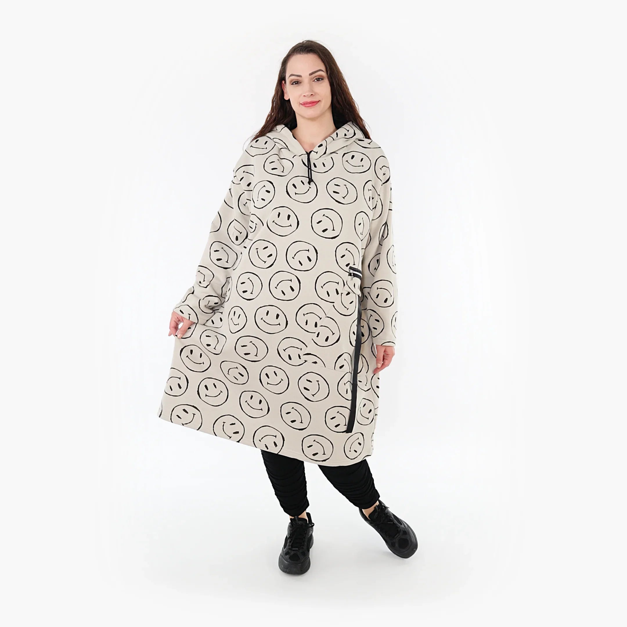 AKH Fashion Shirt 6989 Smily, Beige/Schwarz