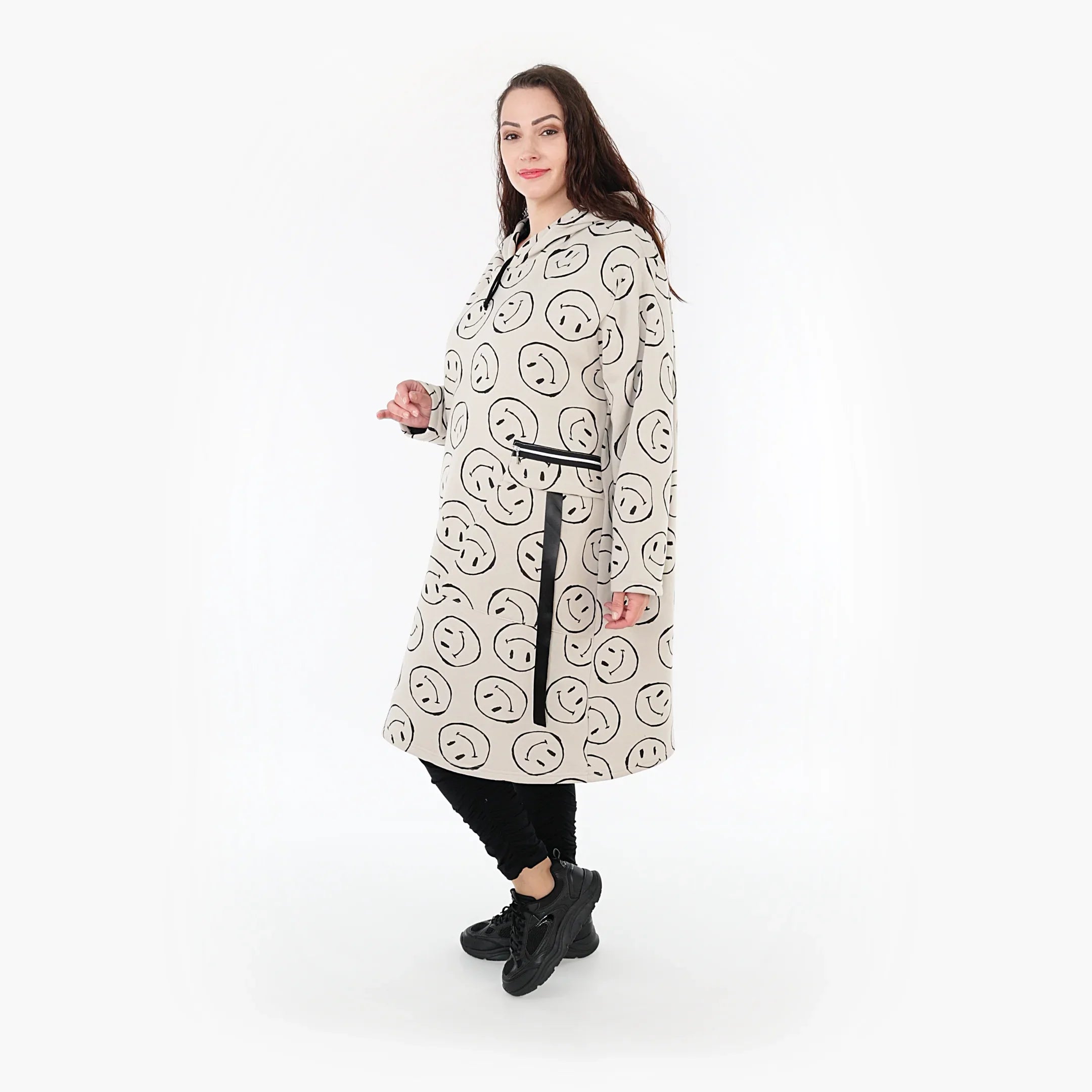 AKH Fashion Shirt 6989 Smily, Beige/Schwarz