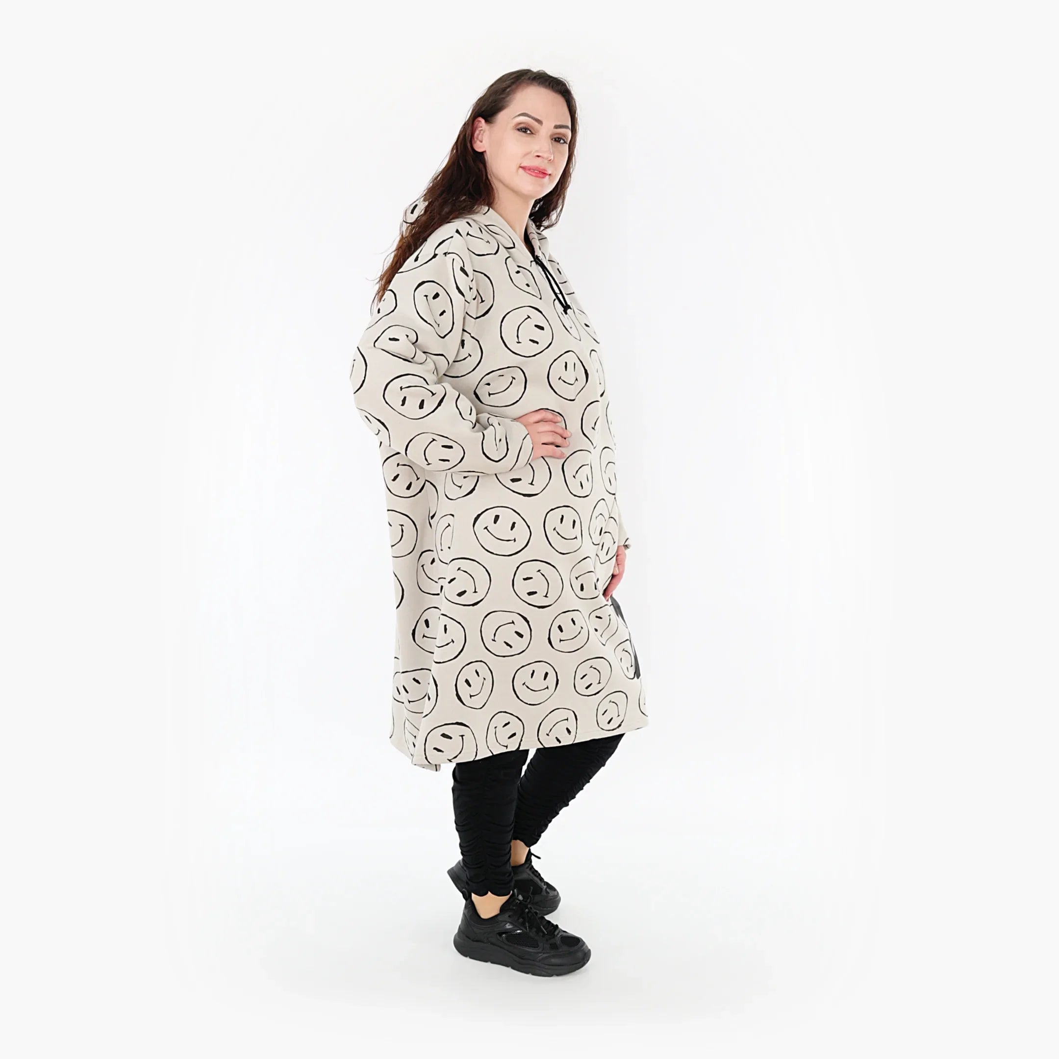 AKH Fashion Shirt 6989 Smily, Beige/Schwarz