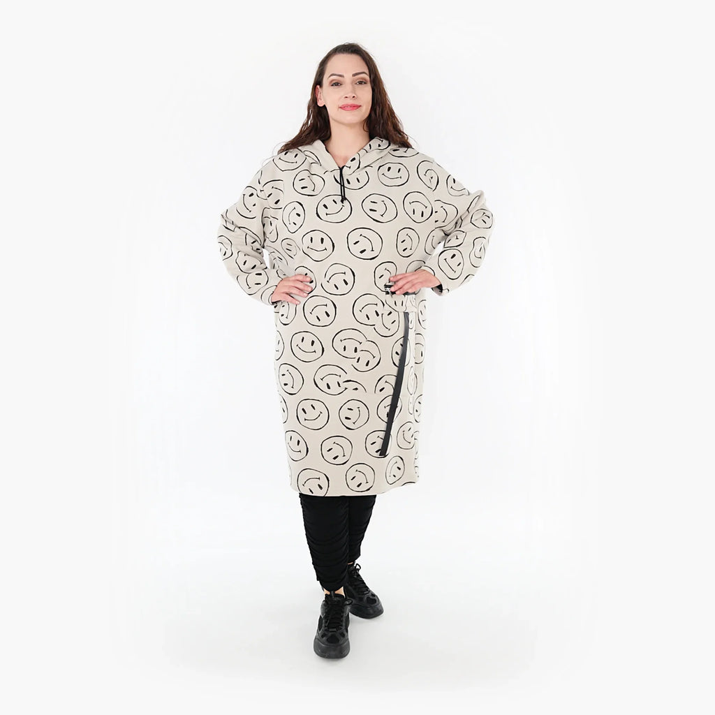 AKH Fashion Shirt 6989 Smily, Beige/Schwarz