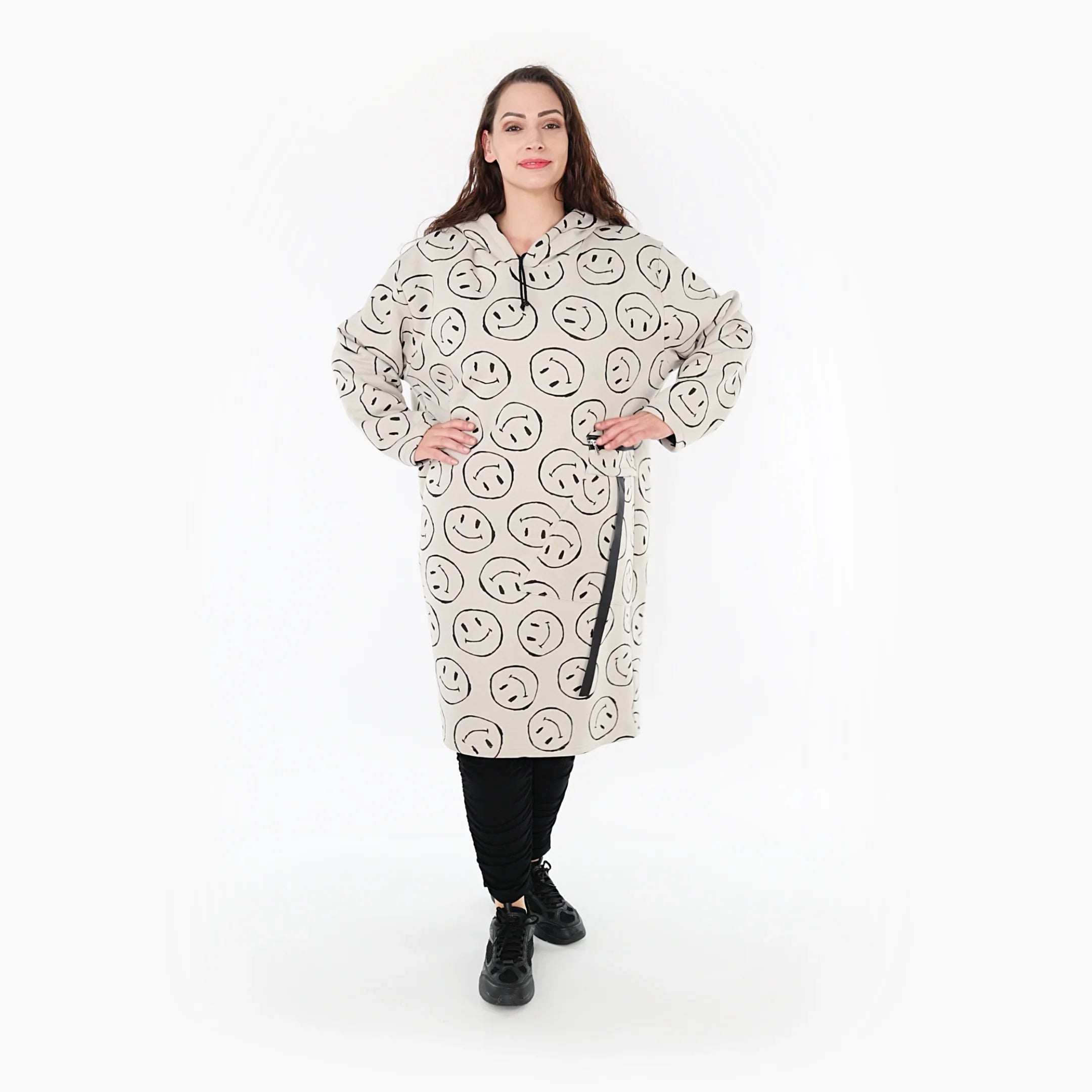 AKH Fashion Shirt 6989 Smily, Beige/Schwarz