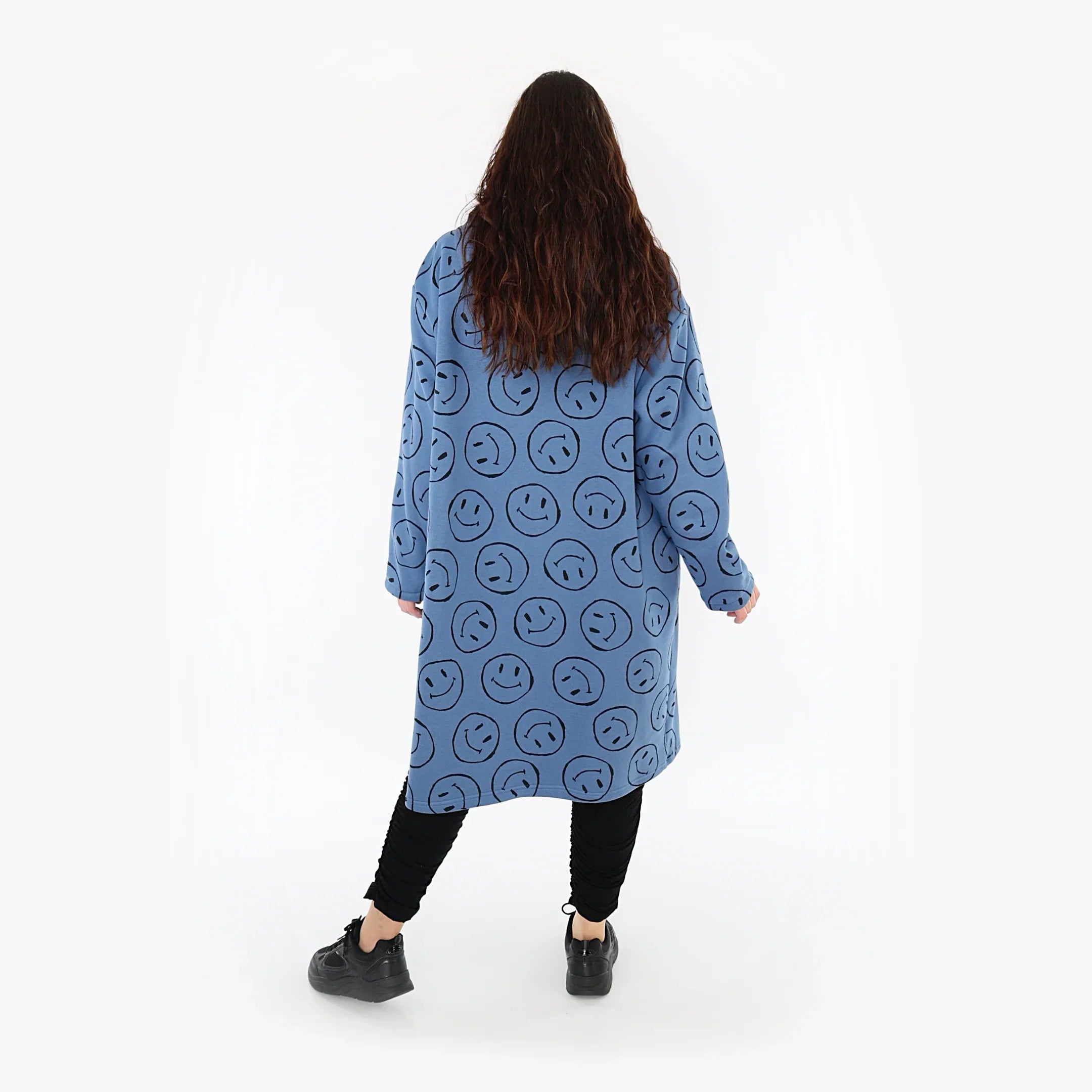 AKH Fashion Shirt 6989 Smily, Jeansblau/Schwarz