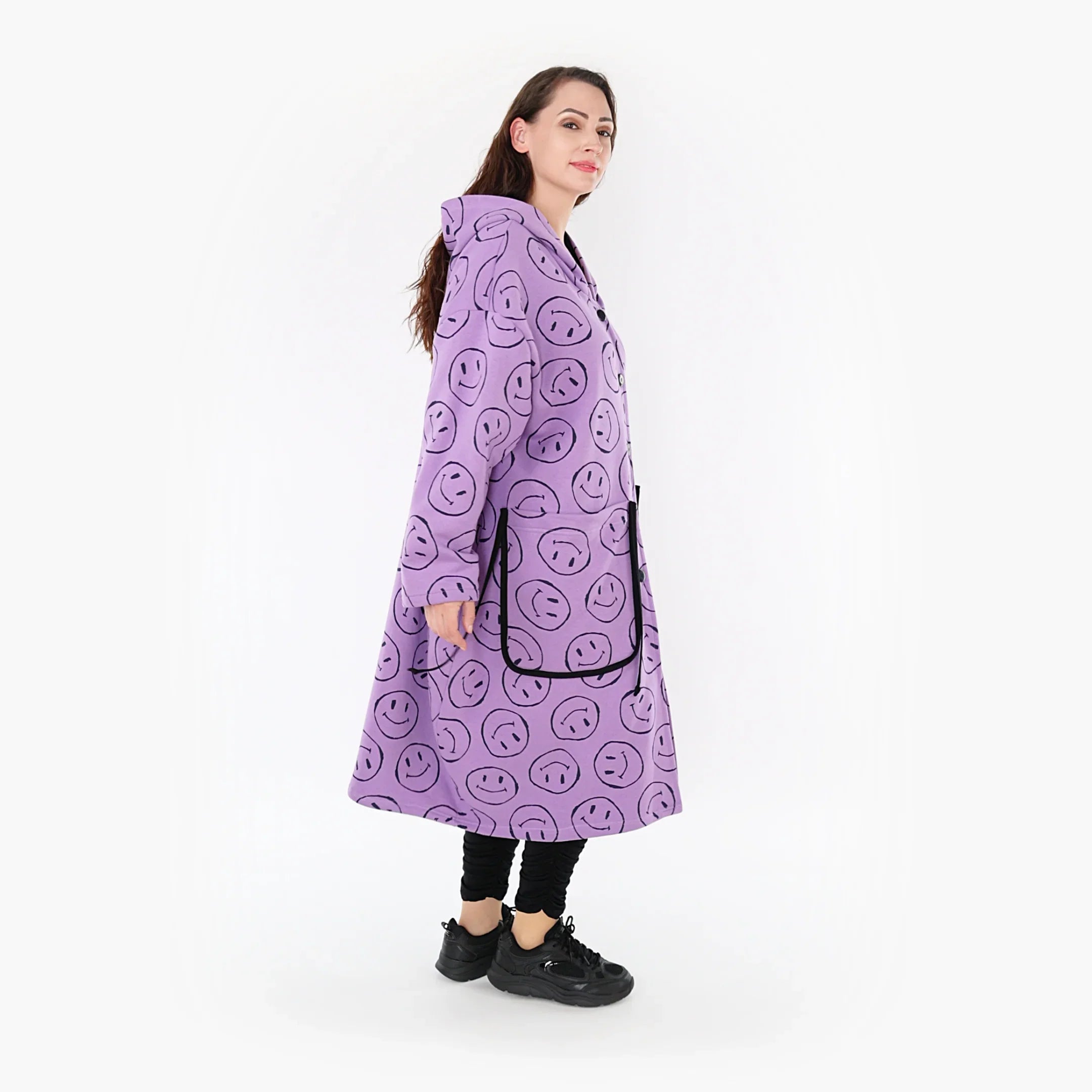 AKH 6986 Coat, Lilac-Black