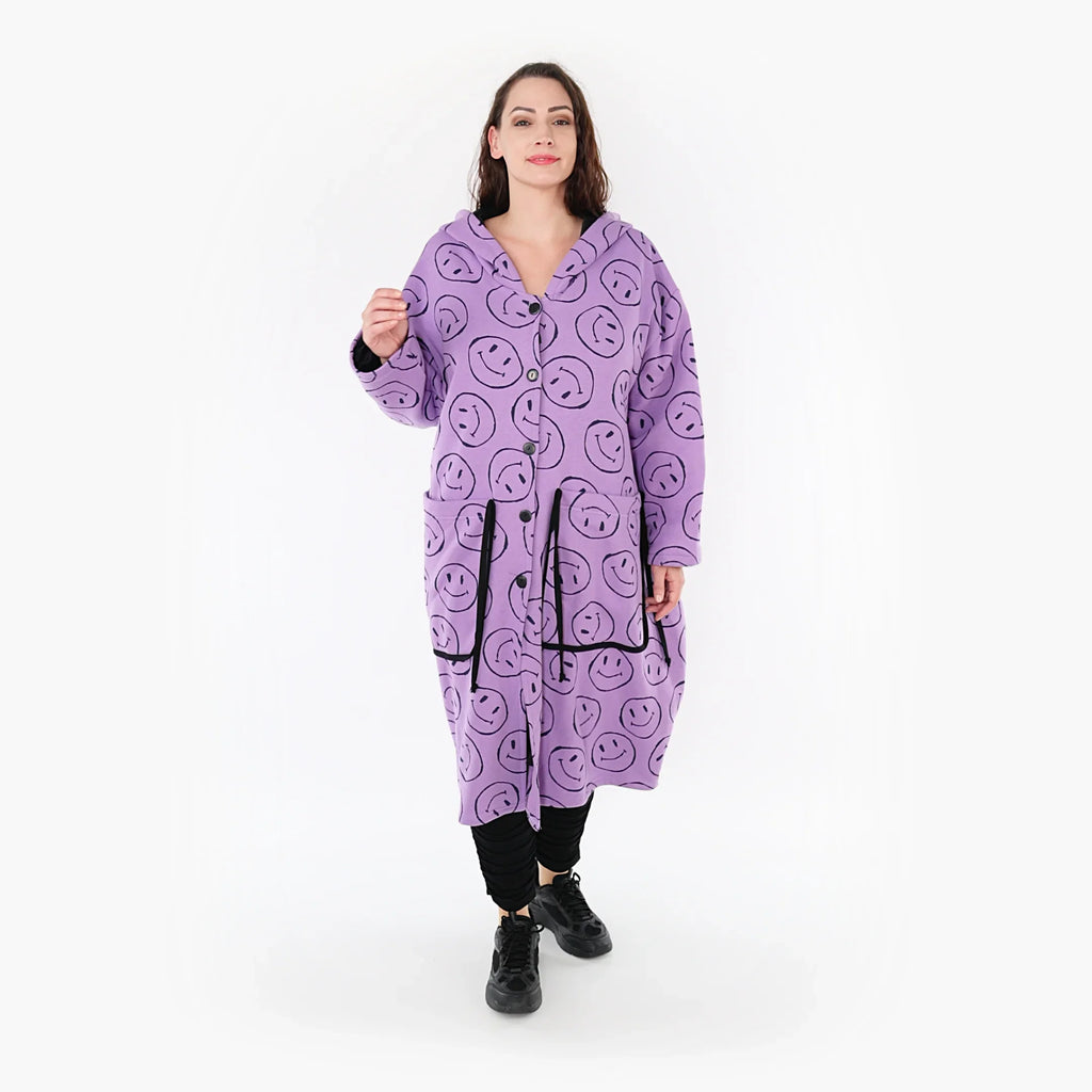 AKH 6986 Coat, Lilac-Black