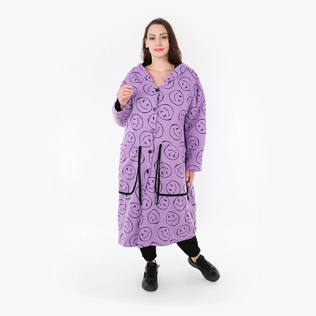 AKH 6986 Coat, Lilac-Black