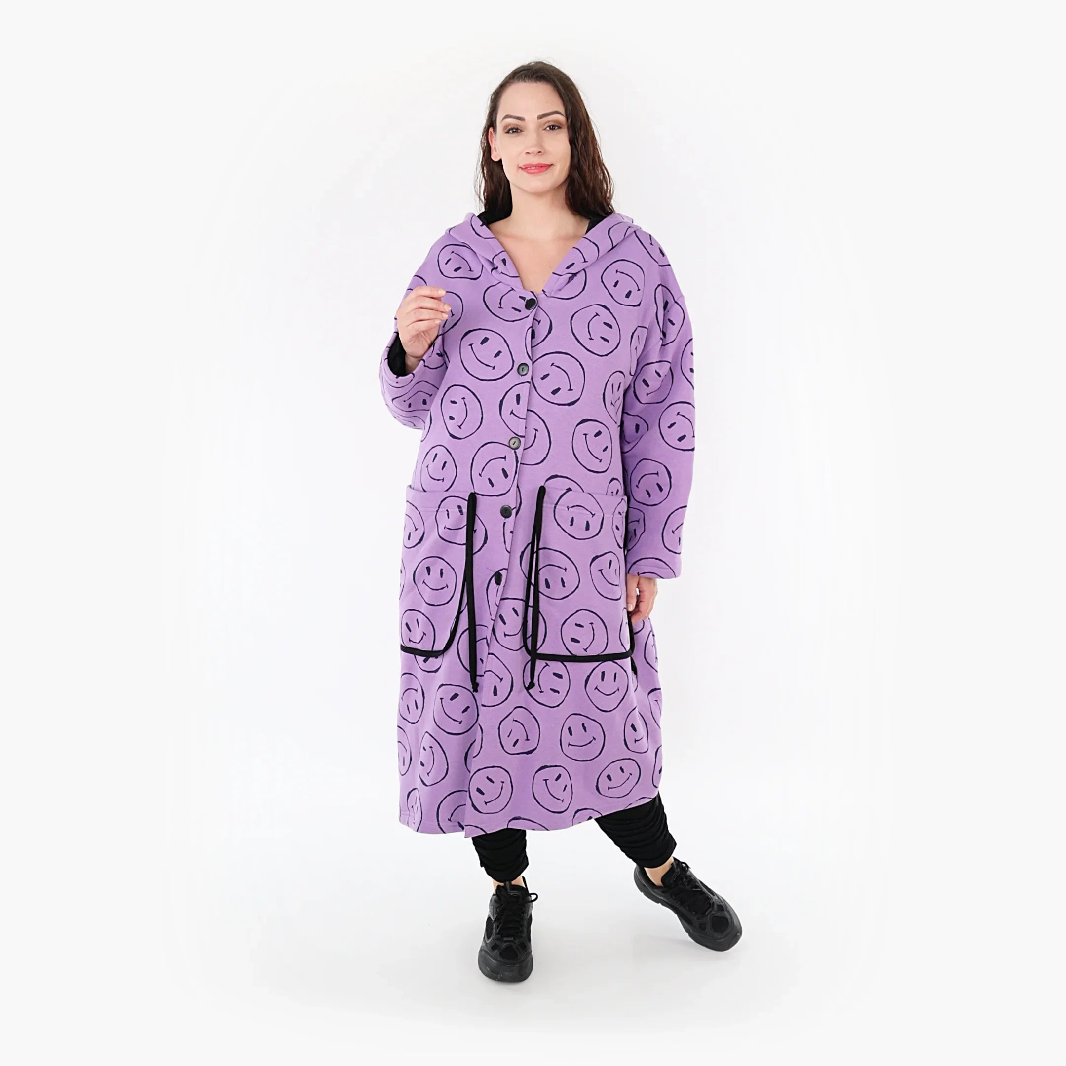 AKH 6986 Coat, Lilac-Black