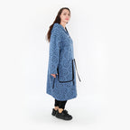 AKH Fashion Mantel 6986 Smily, Jeansblau/Schwarz