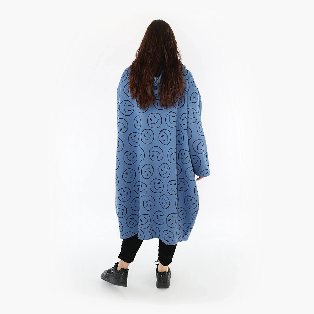 AKH Fashion Mantel 6986 Smily, Jeansblau/Schwarz