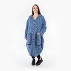 AKH Fashion Mantel 6986 Smily, Jeansblau/Schwarz
