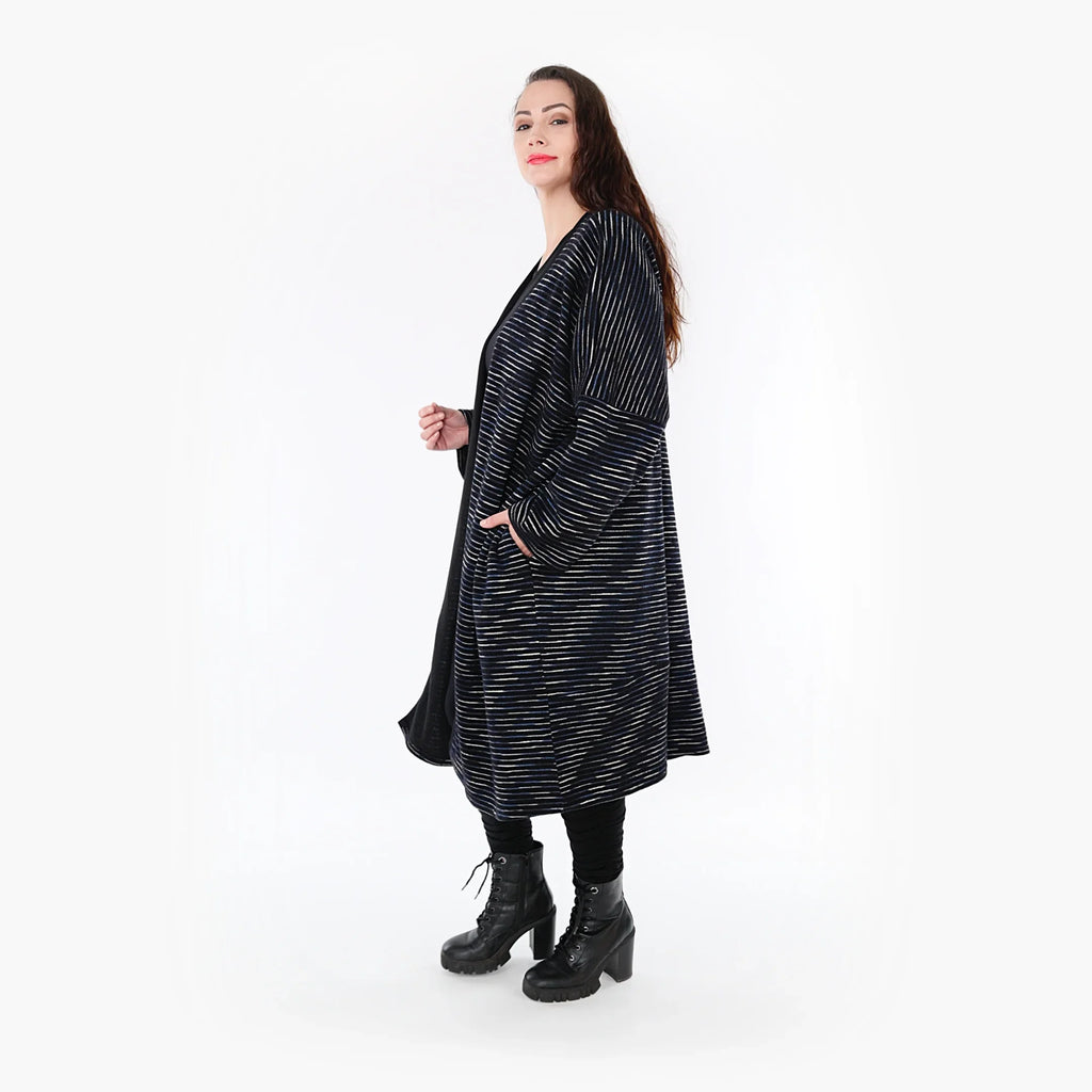 AKH Fashion Jacke 6828 Estelle, Schwarz/Blau/Weiß